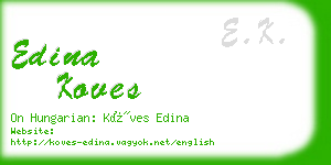 edina koves business card